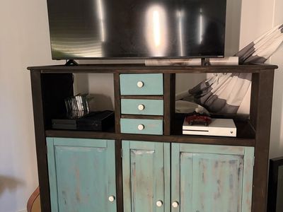 Rustic Distressed Entertainment Center / Media Console with Storage