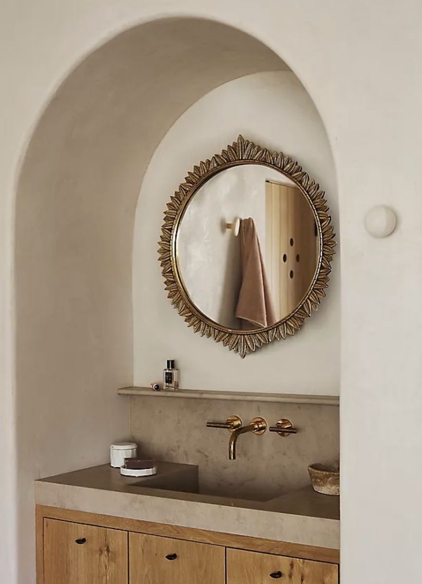 NEW Anthropologie Demeter Gold Round Mirror