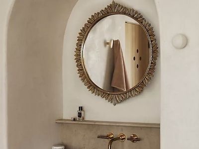 NEW Anthropologie Demeter Gold Round Mirror
