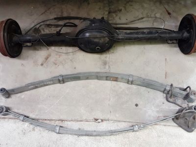 1965 Original Ford Mustang 5-Lug V8 Rear End Axle Brake Drums Suspensions Plates