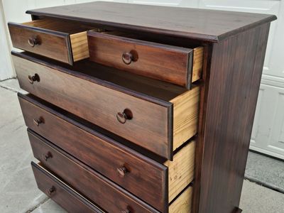 pine wood 6 drawers dresser/ludie