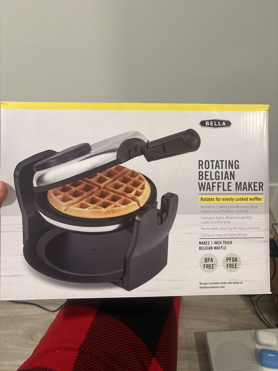 Bella Rotating Belgian Waffle Maker - Makes 1-inch Thick Waffles, Nonstick, BPA/PFOA Free