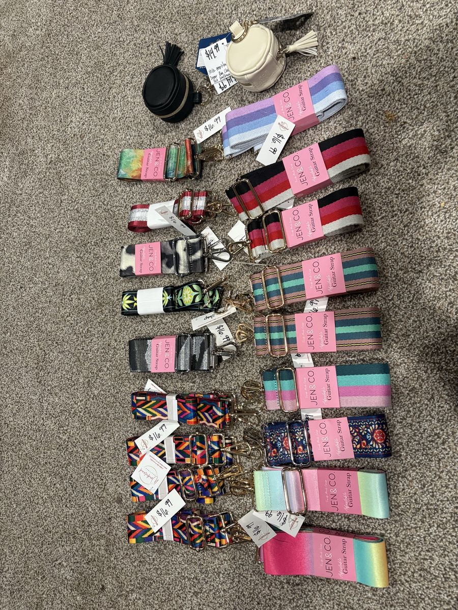 Jen & Co. Guitar Strap Collection - NEW Colorful & Patterned Bag Straps