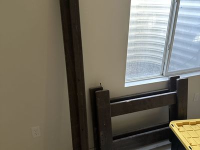 Rustic Wood Bed Frame Slats/Support Pieces - Dark Brown Wood