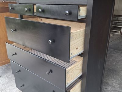 extra tall/large black dresser/pine wood