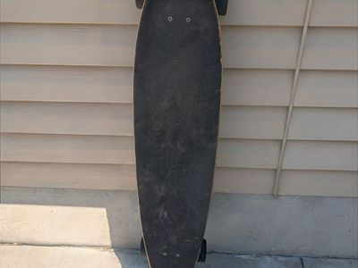 Krown Pintail Longboard Skateboard - Rasta Stripes Lion Graphic