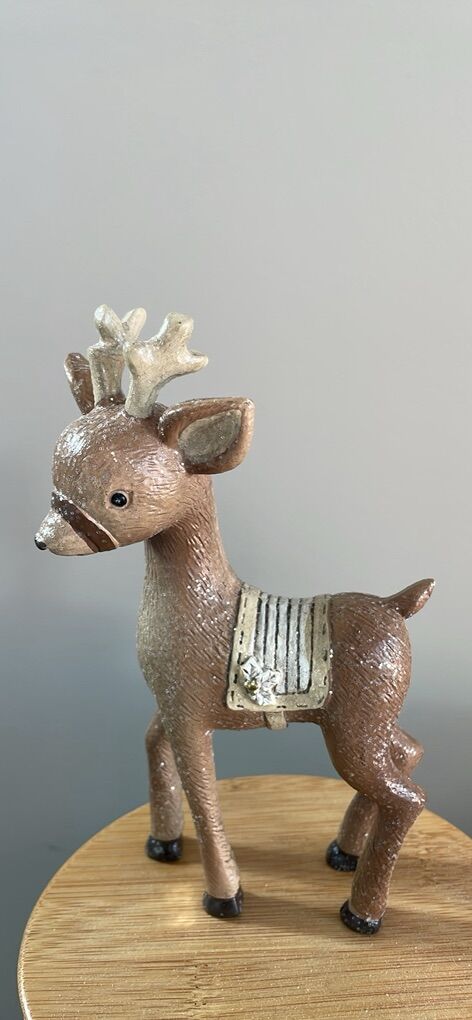 RAZ Imports 6 inch Whimsical Reindeer brown resin