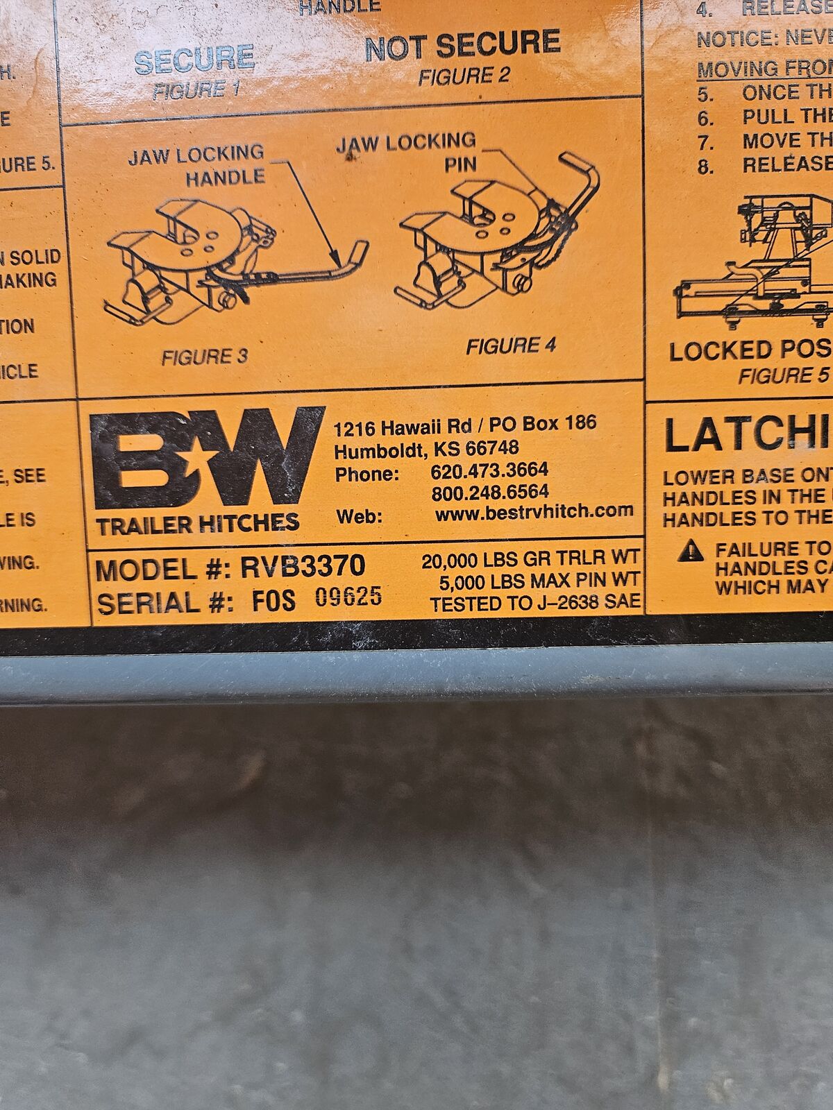 B&W FIFTH WHEEL HITCH