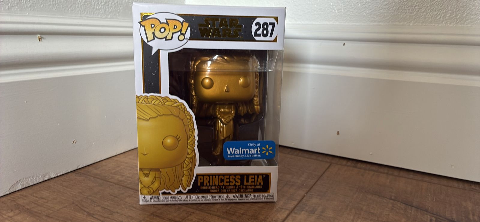 Funko Pop! Star Wars Princess Leia Gold Chrome #287 Walmart Exclusive