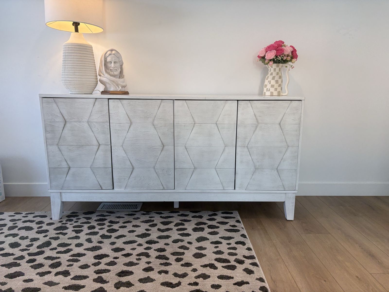 White console table