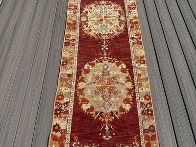 Gorgeous Sundance one-of-a-kind Turkish hand-knotted sample wool runner rug.