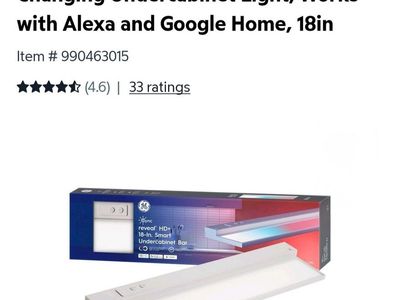 GE Cync reveal HD+ 24-in Smart Undercabinet Bar Light - White Tones & Millions of Colors
