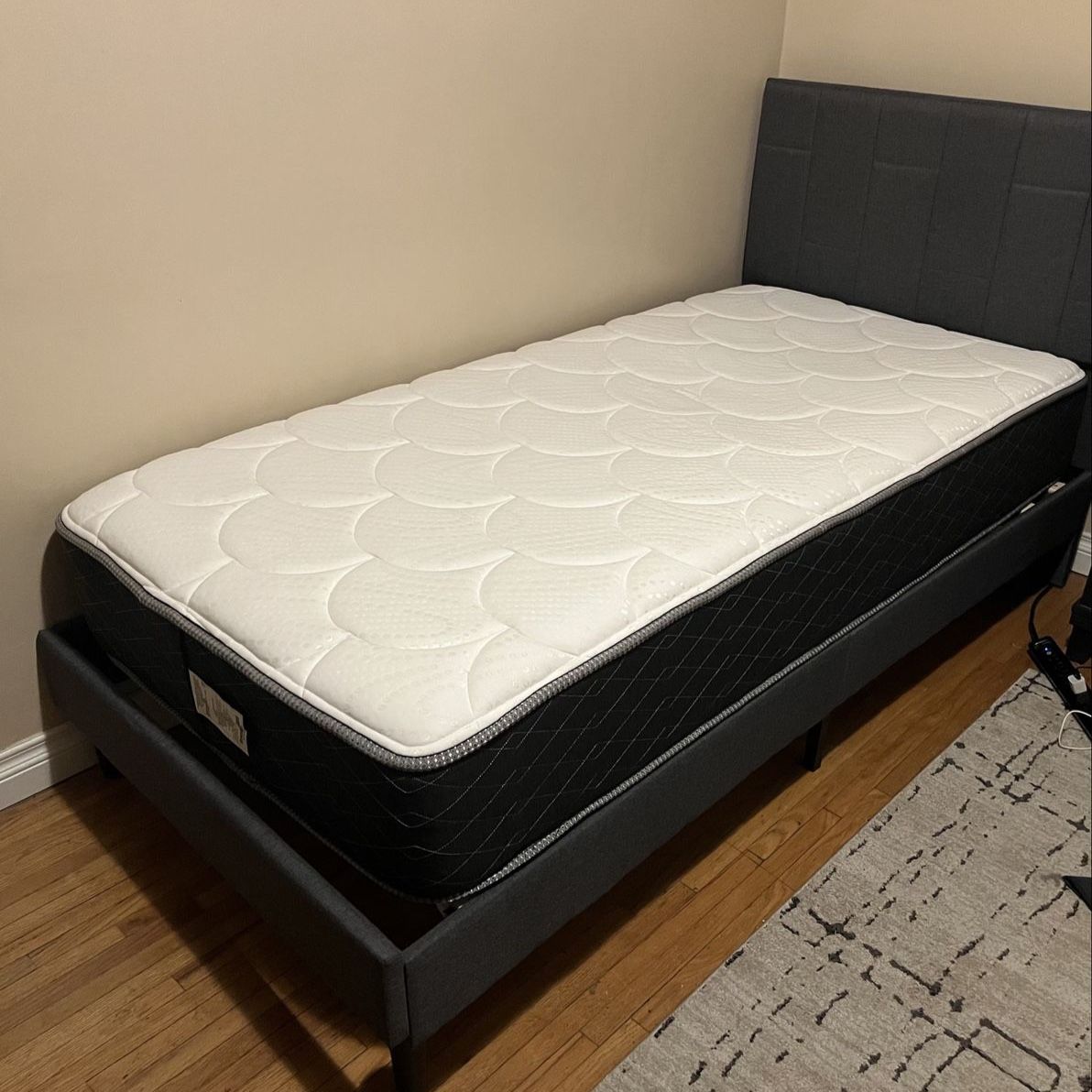 Twin XL Bed Frame and Mattress Set