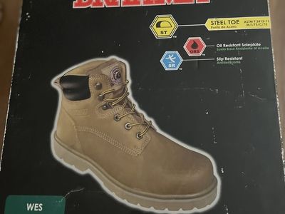 Brahma WES Steel Toe Work Boots Wheat Size 7.5 USA / 41 EUR