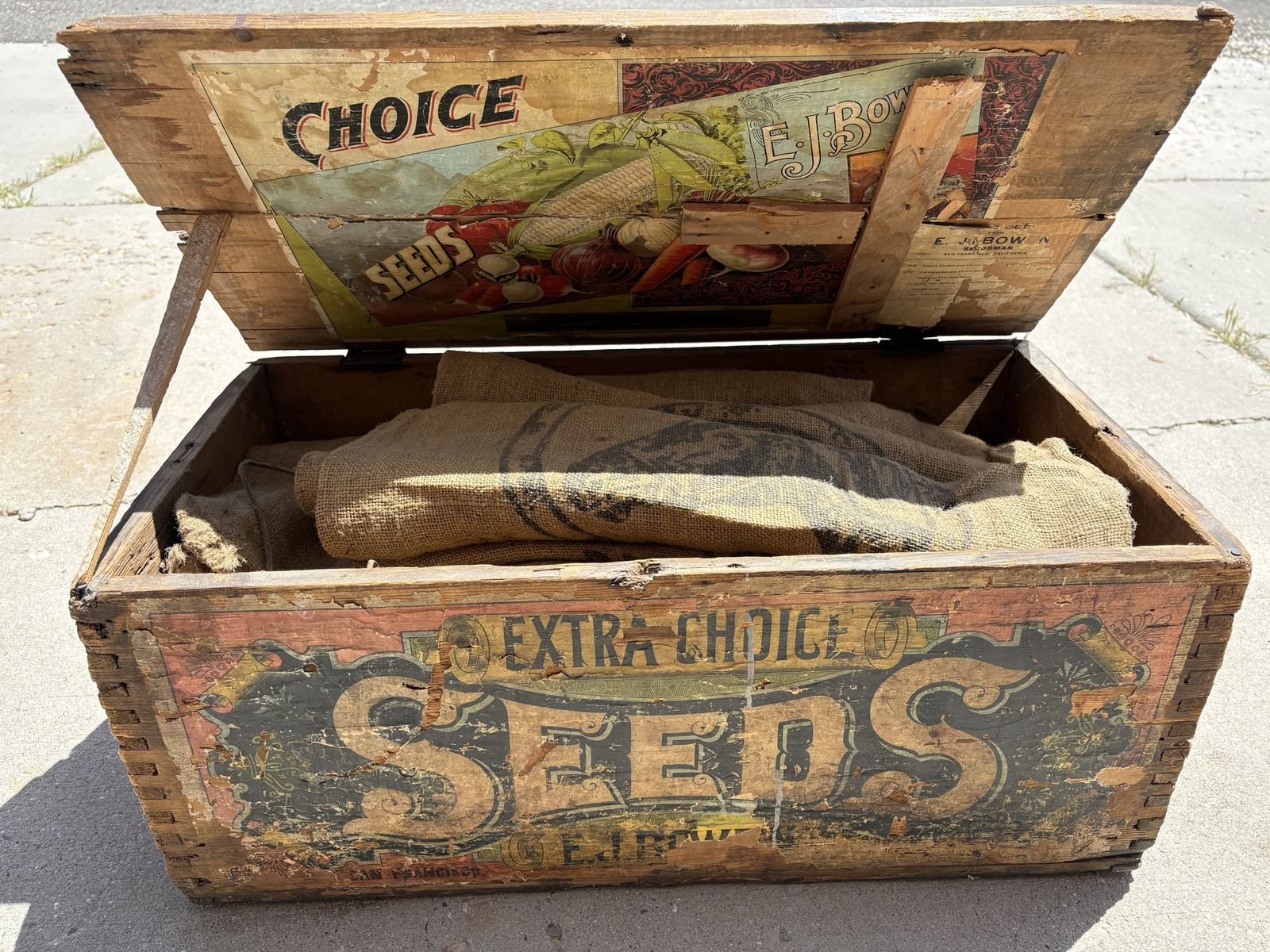 Antique seed box