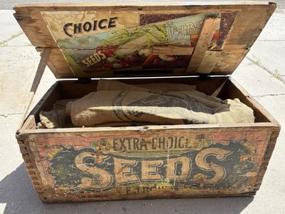 Antique seed box