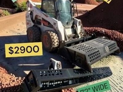Skid Steer Rock Rake Hydraulic & Picker Tool 72" Wide