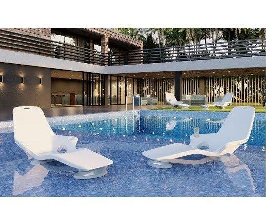 Custom pool tanning ledge loungers (set of 2)