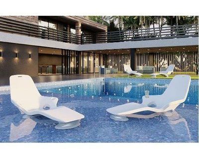 Custom pool tanning ledge loungers (set of 2)