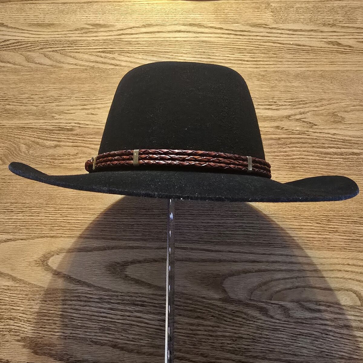 Vintage Outback Men's Broken Hill Black 2X Wool Western Hat 7 1/4