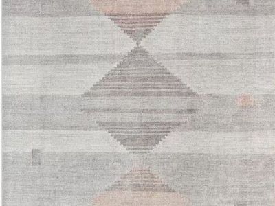 NEW 7x10 Well Woven Lotus Menda Washable Area Rug (Light Blue/Blush)