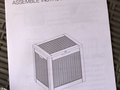 New Wicker Style Side Table with Storage - Unassembled Patio Furniture