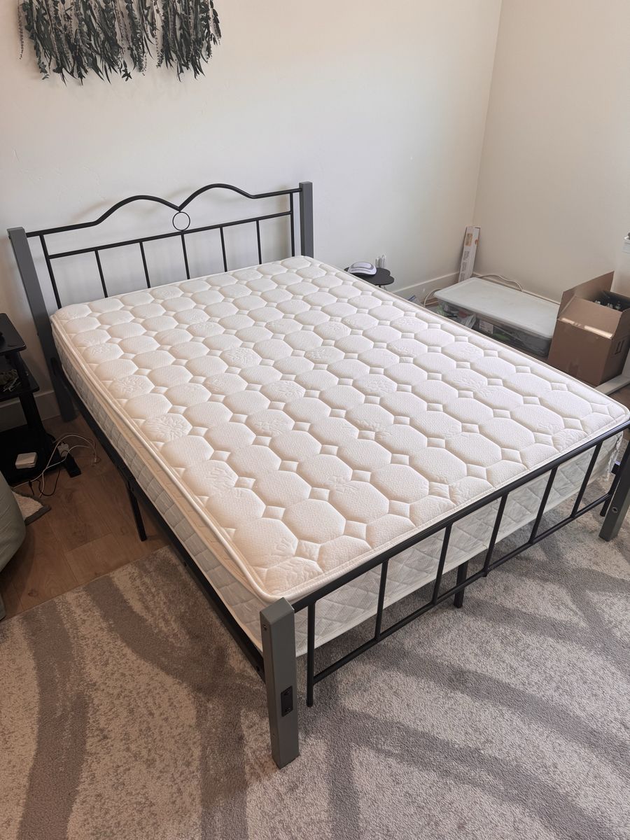 Full mattress and bed frame