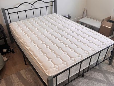 Full mattress and bed frame
