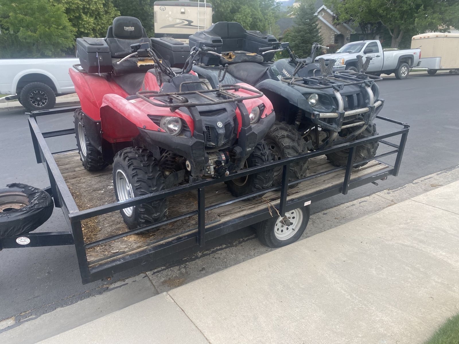 2006 & 2007 Yamaha Grizzly 4x4 ATVs with 10' Utility Trailer Package
