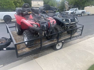 2006 & 2007 Yamaha Grizzly 4x4 ATVs with 10' Utility Trailer Package