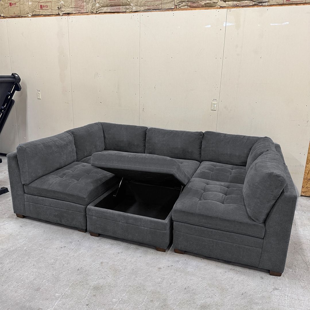 Costco Dark Gray Sectional Couch w/ Storage - Delivery Available