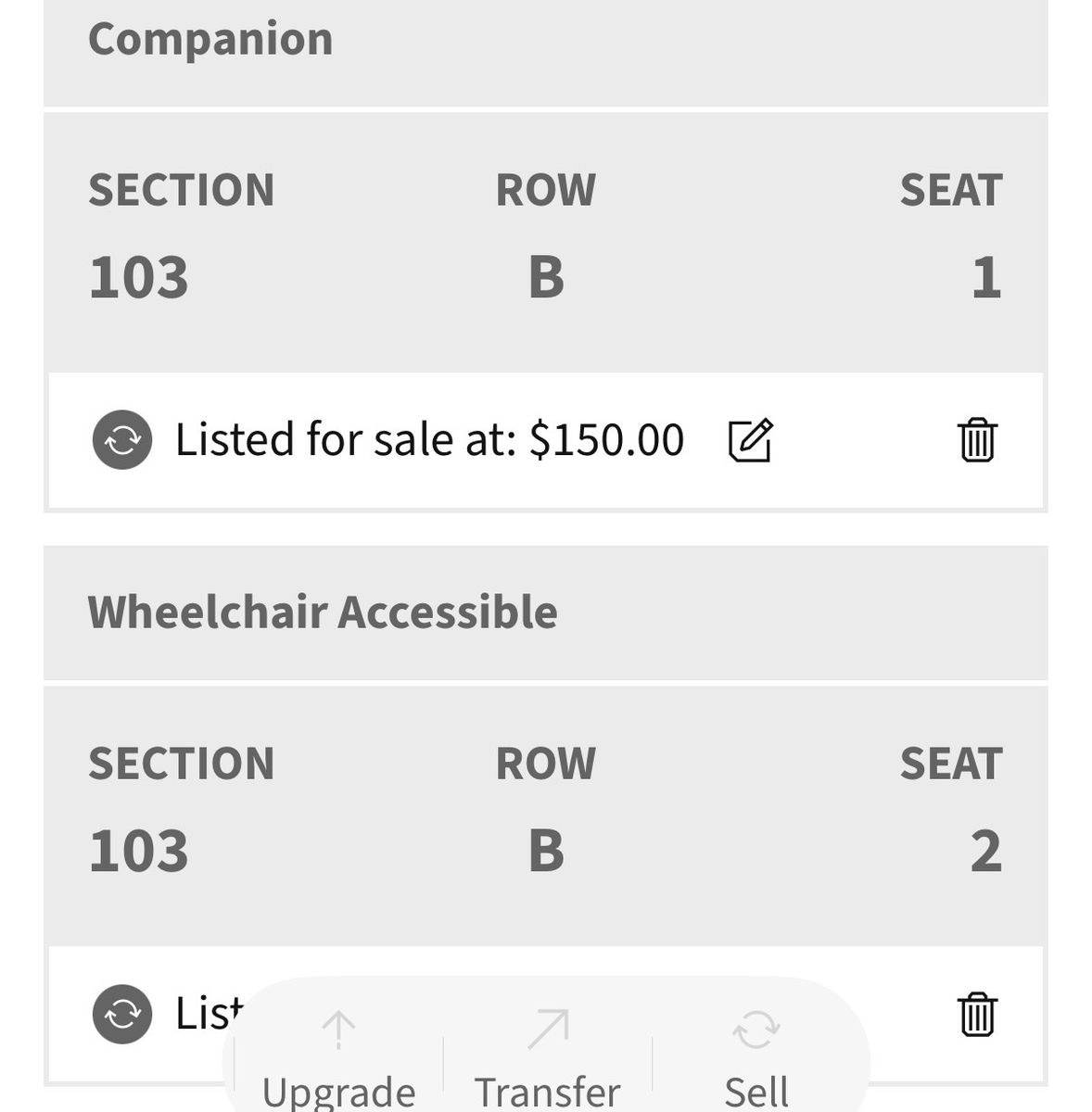 2 Sarah McLachlan Concert Tickets - Utah First Credit Union Amphitheatre - Section 103, Row B