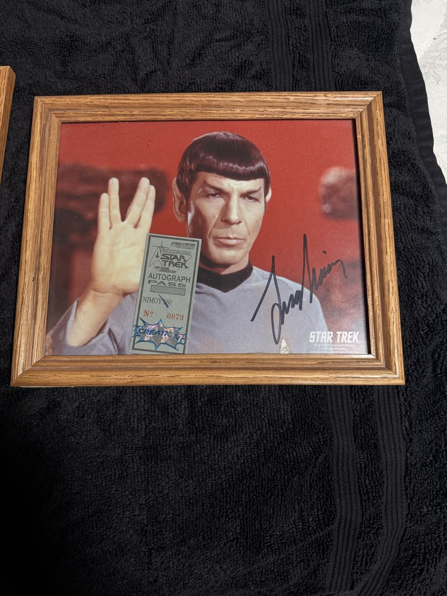 Star Trek Leonard Nimoy & William Shatner and James Doohan Signed 8x10 Photo Pair w/ COA