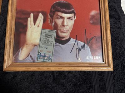 Star Trek Leonard Nimoy & William Shatner and James Doohan Signed 8x10 Photo Pair w/ COA