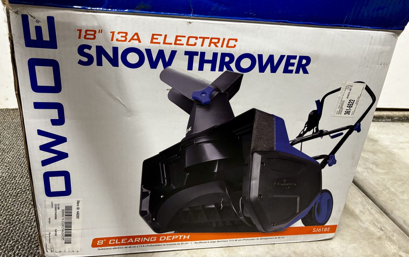 18” Snow Joe Electric Snow Blower (SJ618E) – Like New + 3-Year Warranty – $150