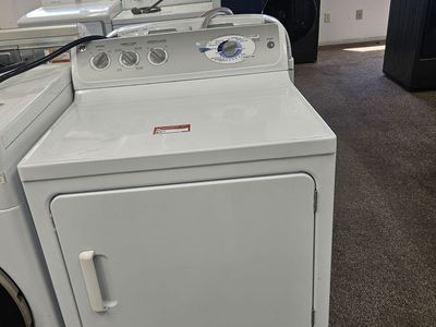 GE White Electric Dryer with Top Load Controls - Tested and Working