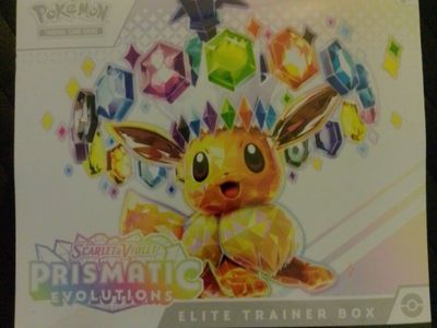Scarlett & Violet prismatic evolution pokemon elite trainer box