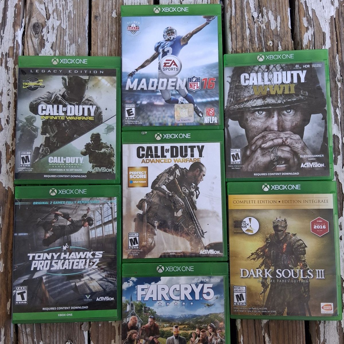 games for sale $10 each or $60 for all 7.