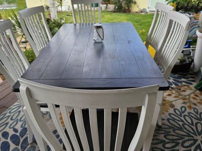 Beautiful farmhouse dining table and chairs