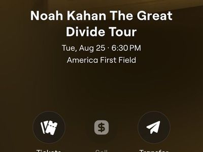 Noah Kahan The Great Divide Tour Tickets - Section Floor D Seats 13 & 14