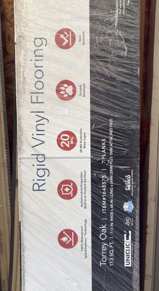 Rigid vinyl flooring, waterproof