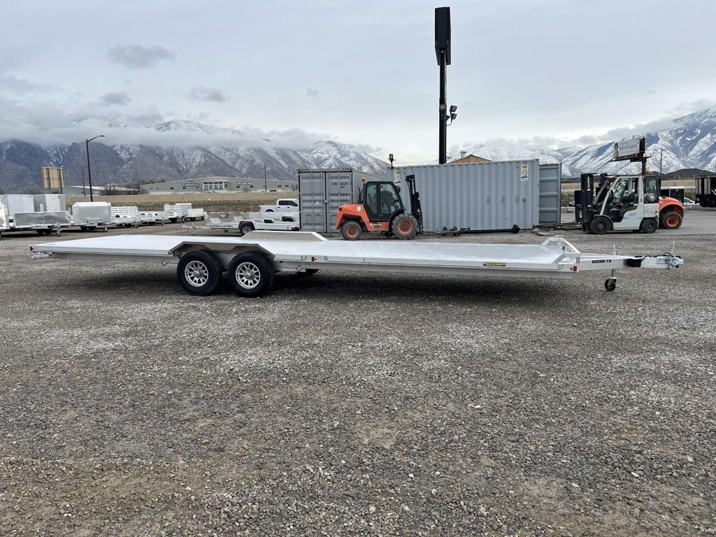2027 Aluma 8.5x28 WB28H Aluminum Flatbed Car Haule