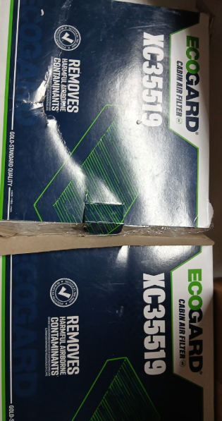 2 pack ECOGARD XC35519 Cabin Air Filter - Removes Harmful Airborne Contaminants Section A