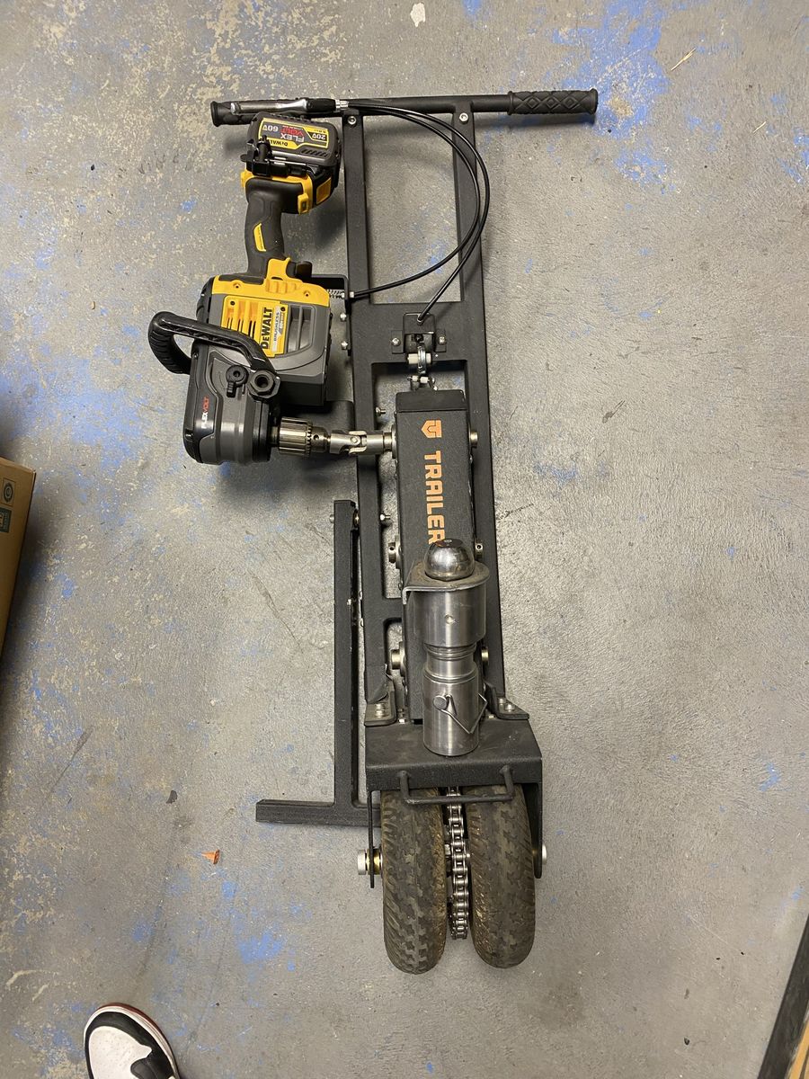 Trailer Valet XL-PRO Dolly w/ DeWalt 60V DCD460 Drill – 12,000 lb Capacity