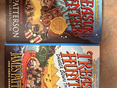 James Patterson Kids Book Lot: Treasure Hunters, Middle School, House of Robots Series