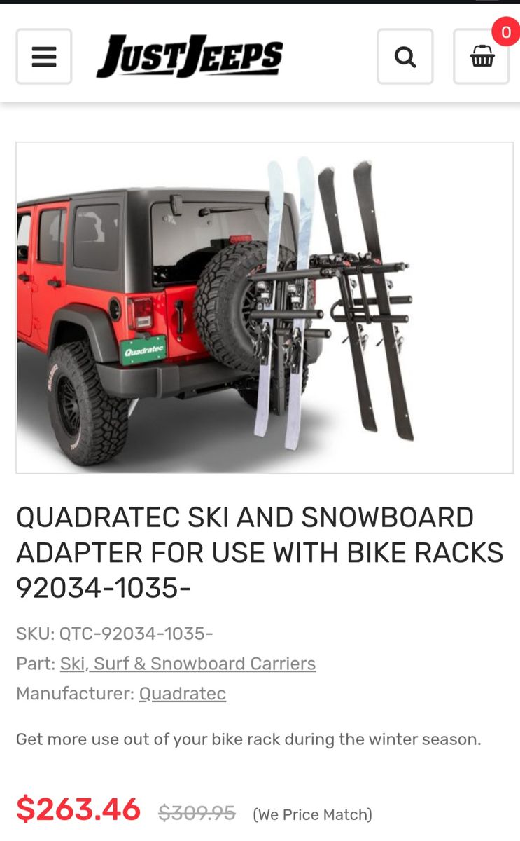 Quadratech JEEP snowboard/ski rack.