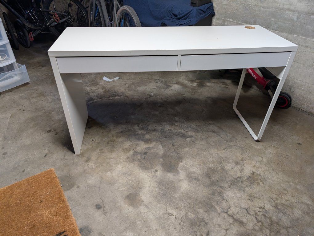 White IKEA Desk