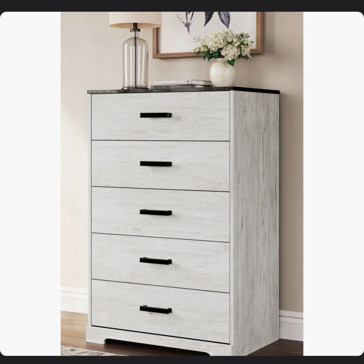 White 5 Drawer Dresser