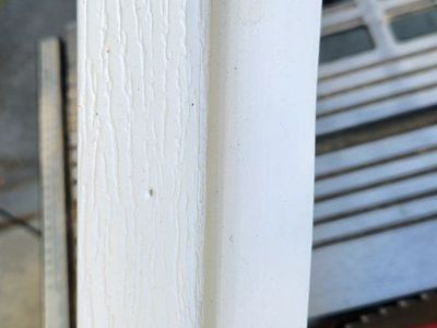 White Weather Stripping / Door Seal - Durable Vinyl for Doors & Windows, 80 inches long three pieces.