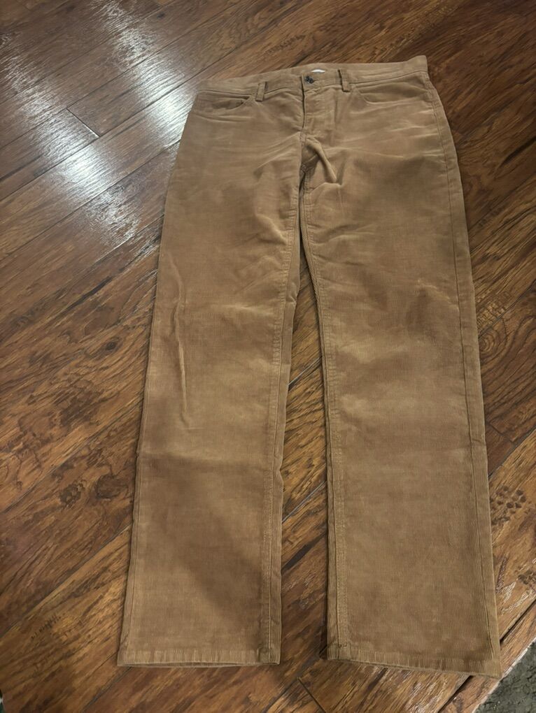 Men's Brown Corduroy Pants Size 34x32